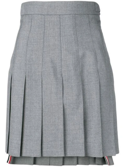 Thom Browne School Uniform Mini Skirt In Grey