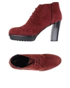 Tod's Lace-up Shoes In Brick Red