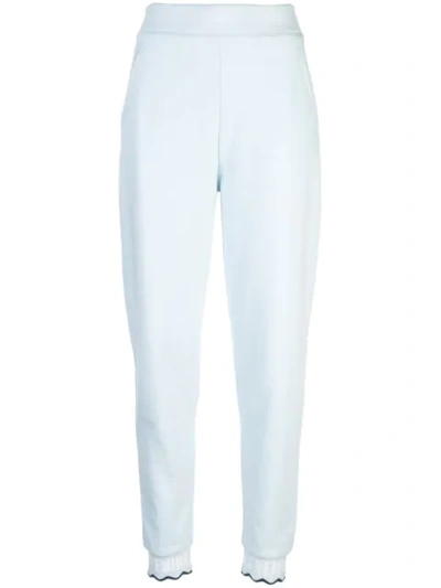 Opening Ceremony Scallop Elastic Logo Track Pants In Blue
