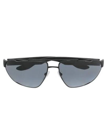 Prada Matte Black Aviator Style Sunglasses