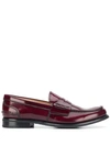 Church's Pembrey Penny Loafers In Red
