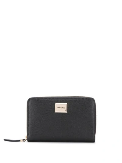 Jimmy Choo Marina Logo Plaque Purse In Black