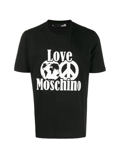 Love Moschino Graphic Print T-shirt In Black