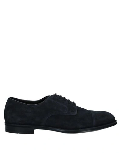 Doucal's Laced Shoes In Dark Blue