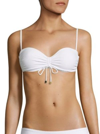 Heidi Klein Classics Bandeau Bikini Top In White