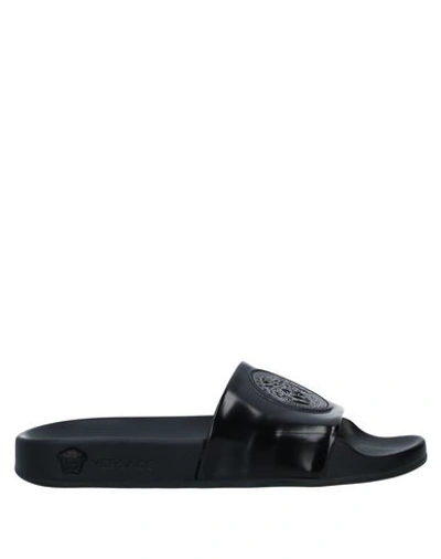 Versace Sandals In Black