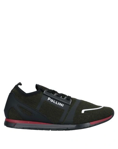 Pollini Sneakers In Military Green