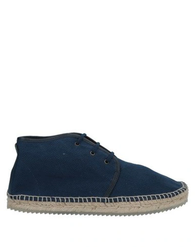 Espadrilles Ankle Boots In Blue