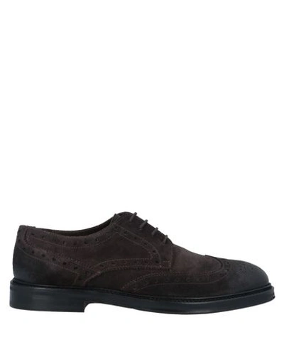 Pawelk's Lace-up Shoes In Dark Brown