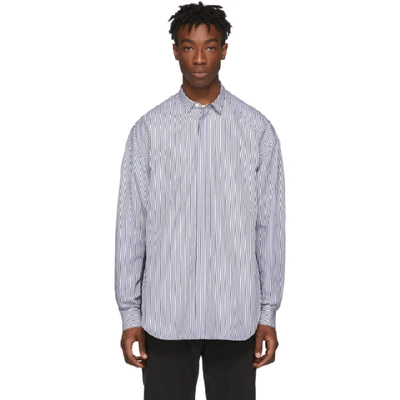 Juunj Juun.j Navy And White Pinstripe Shirt In R Navy