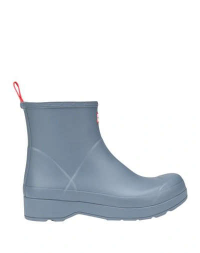 Hunter Ankle Boots In Grey