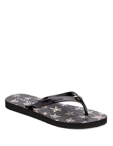 coach abbigail flip flops black