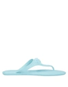 Versace Flip Flops In Sky Blue