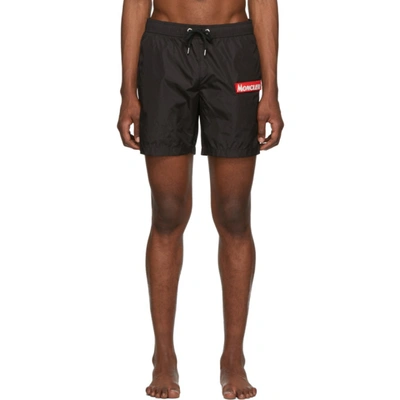 Moncler Black Boxer Bare Swim Shorts