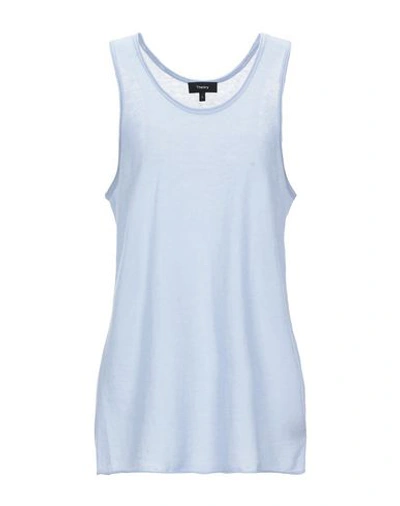 Theory Tank Tops In Sky Blue