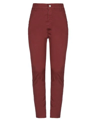 Manila Grace Casual Pants In Maroon