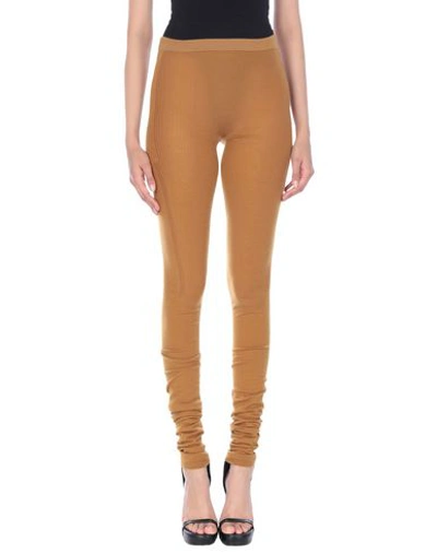 Rick Owens Leggings In Camel