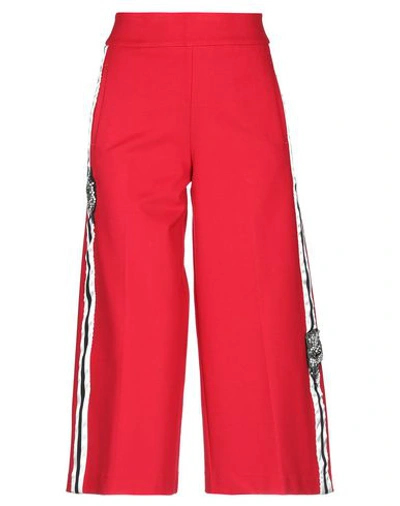 Twinset Cropped Pants In Red