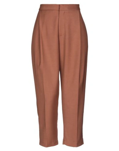 Elisabetta Franchi Cropped Pants & Culottes In Brown