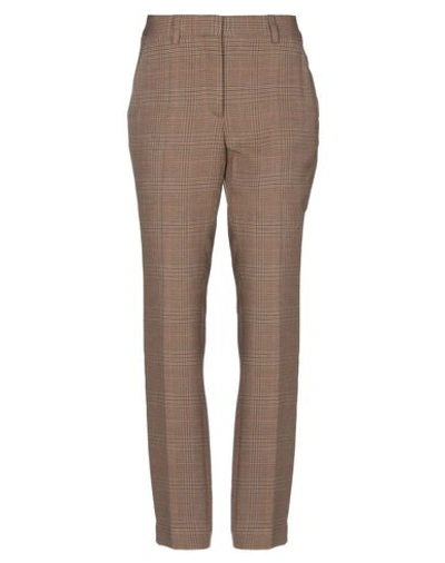 Off-white Woman Pants Khaki Size 4 Viscose, Virgin Wool In Beige