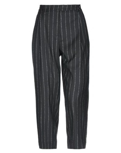 Mauro Grifoni Cropped Pants In Black