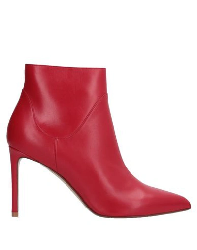Francesco Russo Ankle Boot In Red