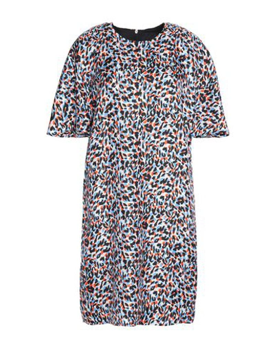 Msgm Short Dress In Turquoise