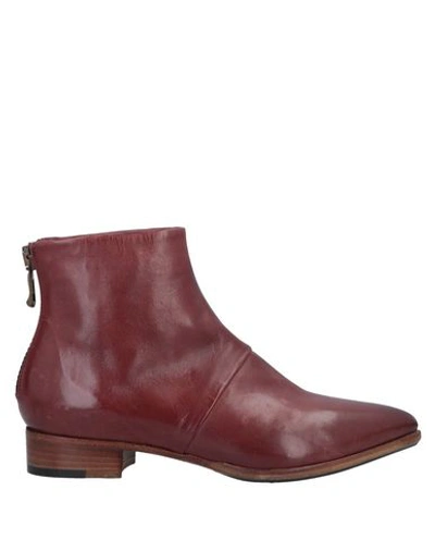 Alberto Fermani Ankle Boots In Brick Red