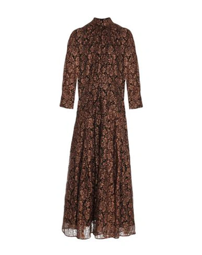 Just Cavalli Midi Dresses In Brown