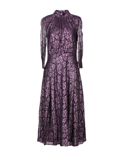 Just Cavalli Midi Dresses In Purple
