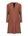 Elisabetta Franchi Short Dresses In Brown