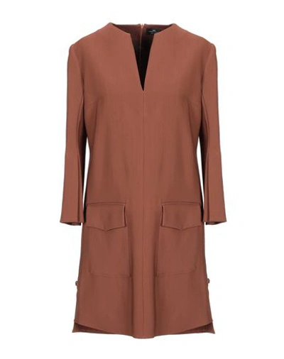 Elisabetta Franchi Short Dresses In Brown