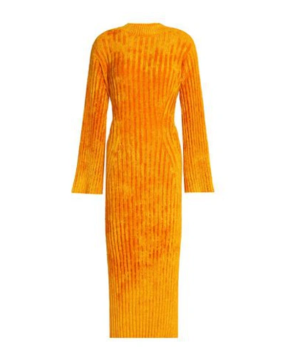 Pringle Of Scotland Midi Dress In Orange