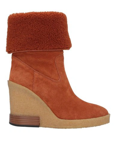 Tod's Ankle Boots In Red