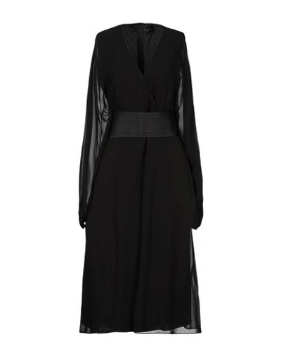 Atos Lombardini Midi Dresses In Black