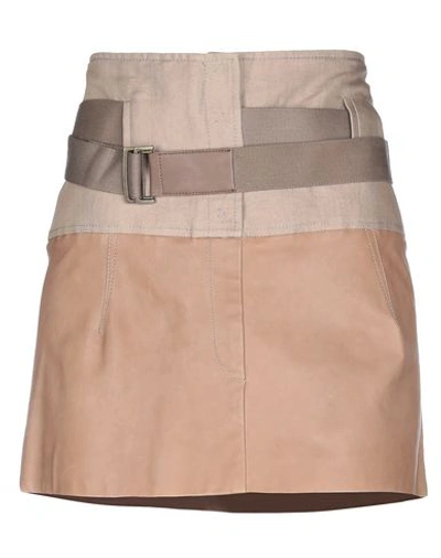 Brunello Cucinelli Mini Skirts In Brown