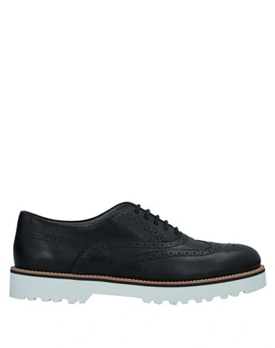 Hogan Lace-up Shoes In Black