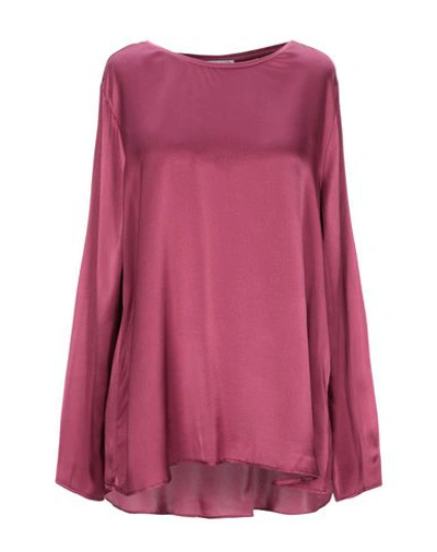 Kangra Cashmere Blouse In Garnet