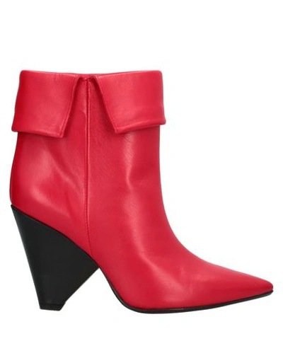 Anna F. Ankle Boot In Red