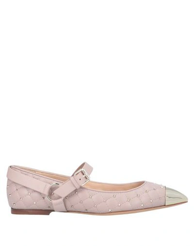 Valentino Garavani Ballet Flats In Pale Pink