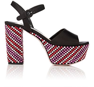prada crystal embellished shoes