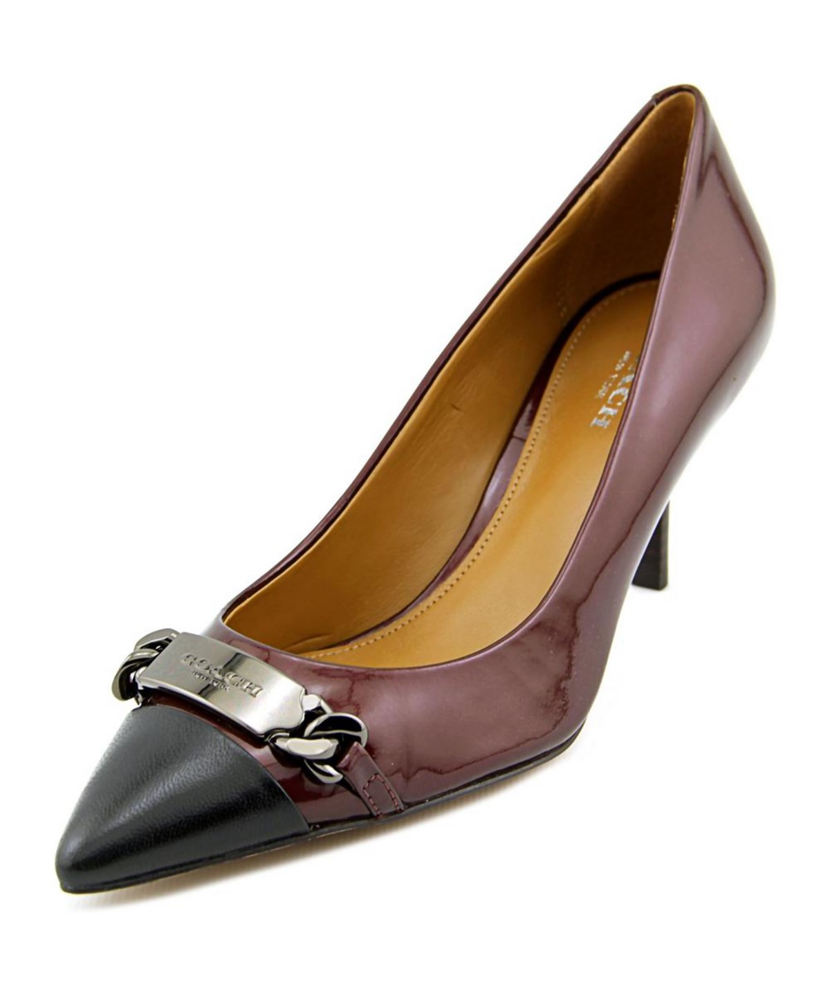 Coach Bowery Pointed Toe Patent Leather Heels' In Red | ModeSens