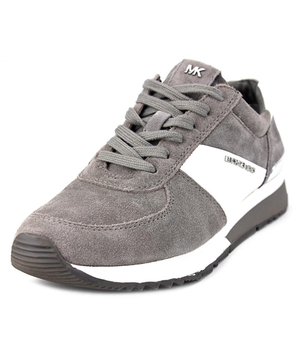 Michael Michael Kors Allie Trainer Women Leather Gray Fashion Sneakers ...