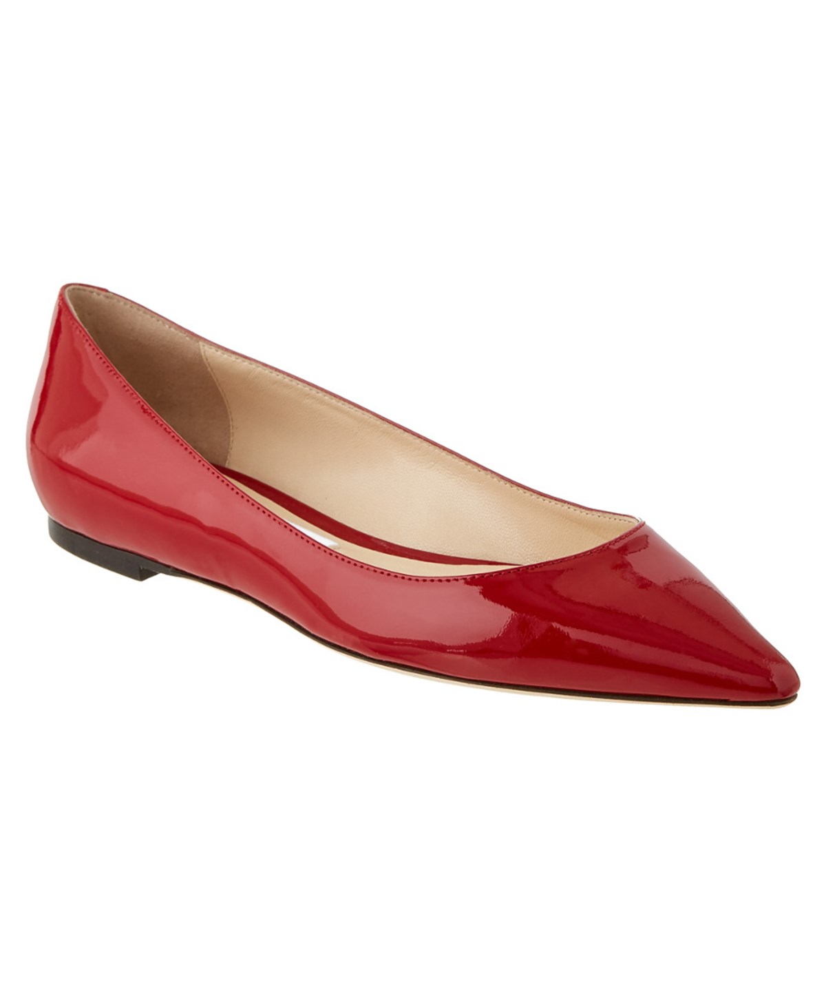 Jimmy Choo Romy Patent Pointy-toe Flat' In Red | ModeSens