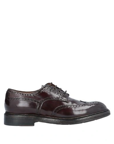 Silvano Sassetti Laced Shoes In Maroon