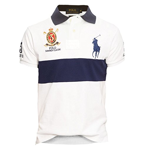 Polo Ralph Lauren Men's Custom-fit Banner Emblem Polo Shirt Tee In ...