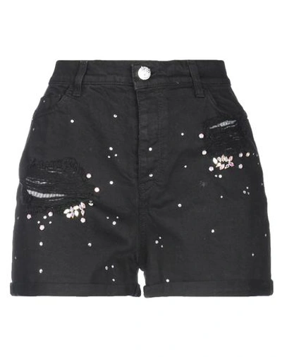 Pinko Denim Shorts In Black