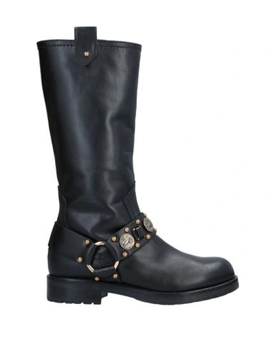 Albano Knee Boots In Black