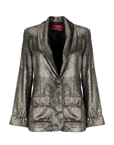 F.r.s For Restless Sleepers Suit Jackets In Gold