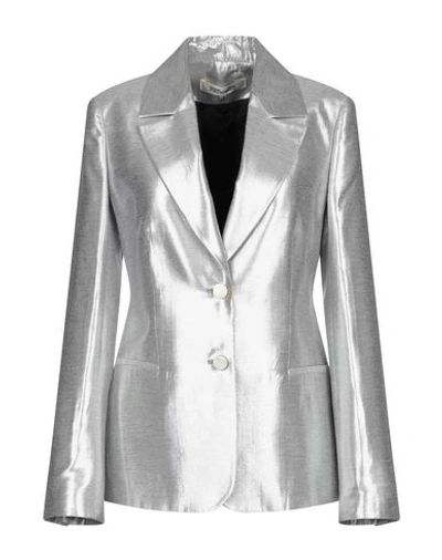 Diane Von Furstenberg Sartorial Jacket In Silver